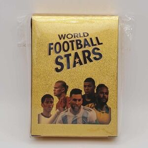 2022 World Football Stars Gold Foil Pack of 55 Cards Messi Ronaldo Neymar Jr